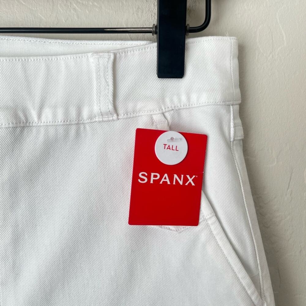Spanx stretch twill wide leg pants white large tall NEW - Picture 8 of 12